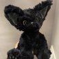 28cm Black Cat Plush Magic Doll Curly Cat Soft Throw Pillow Cartoon Animal Stuffed Doll Toy