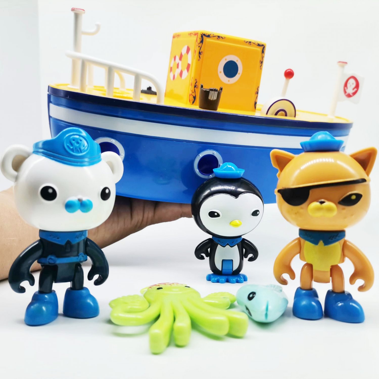 The Octonauts Plastic Action Figures of Kwazii Barnacles Peso GUP Bath Boat Toy