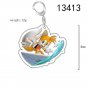 New Key Chain Pendant Cartoon Sonic The Hedgehog Surrounding PVC Daily Manga