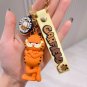 Cartoon Anime Garfield Keychain Lovely Backpack Pendant Creative Collocation Holiday Gifts
