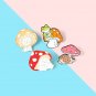 Cartoon Creative Animal Mushroom Enamel Pin Frog Cat Hedgehog Brooch Lapel Backpack