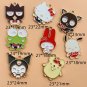 10pcs Alloy Drip Oil Charm Cartoon Animal Earring Pendant DIY Keychain