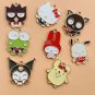 10pcs Alloy Drip Oil Charm Cartoon Animal Earring Pendant DIY Keychain