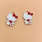 10pcs Alloy Drip Oil Charm Cartoon Cat Earring Pendant DIY Keychain