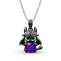 Fashion Little Devil Cartoon Necklace Crystal Glass Pendant Character Gift