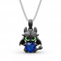 Fashion Little Devil Cartoon Necklace Crystal Glass Pendant Character Gift