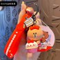 Kakao Brown Cony Sally Choco Koni Rabbit Cake Series Keychain Cute Cartoon Anime