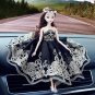 Creative Car dashboard Decor Items Cute Decoration Fashion Women's Wedding Dress Cartoon