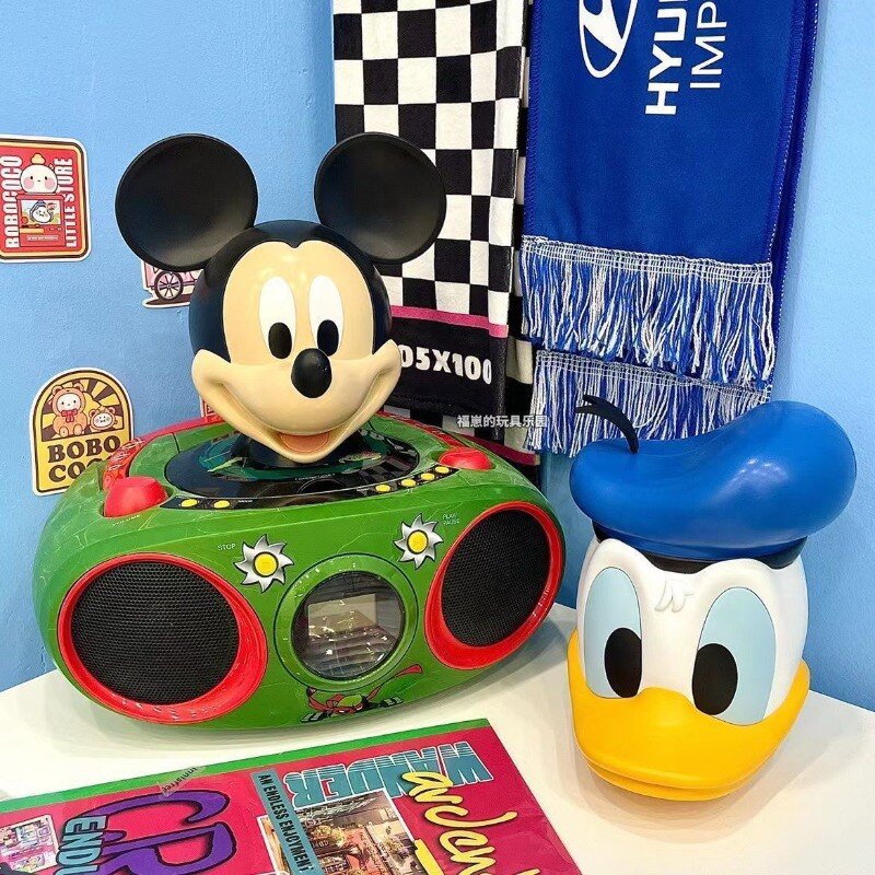 Disney Donald Duck Mickey Mouse Action Figures Piggy Bank Kawaii Anime Storage Tank