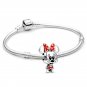 925 Silver Disney Cartoon Mickey Minnie Mouse Bracelet for Women Original Copper