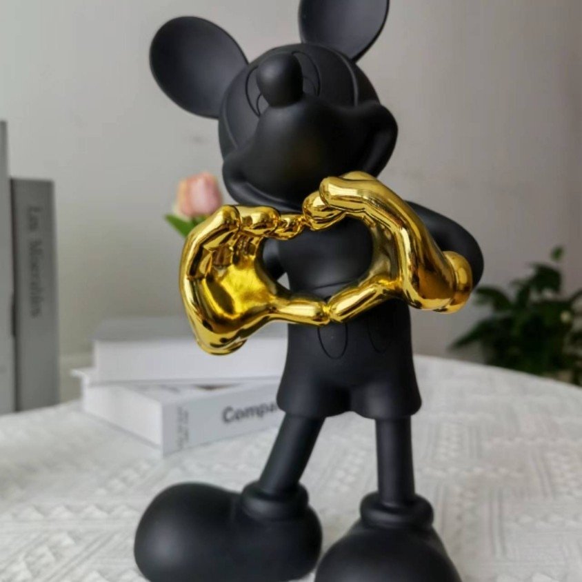 30cm Disney Mickey Mouse Figure Mickey Welcome Guests Children Toy Resin