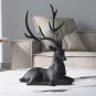 Resin Reindeer Ornaments, Tabletop Holiday Modern Deer Decoration, Statue Sculpture Room Family
