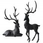 Resin Reindeer Ornaments, Tabletop Holiday Modern Deer Decoration, Statue Sculpture Room Family