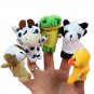 5pcs Cartoon Biological Animal Finger Puppet Storytelling hand puppet Plush Toys Child Baby
