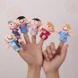 Baby Plush Toy Finger Puppets Tell Story Props 10pcs Animals or 6pcs Family Doll Kids Toys