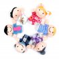 Baby Plush Toy Finger Puppets Tell Story Props 10pcs Animals or 6pcs Family Doll Kids Toys