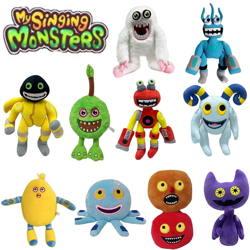 1pcs My Singing Monsters Wubbox Plush Toys Green Furcorn Stuffed Dolls