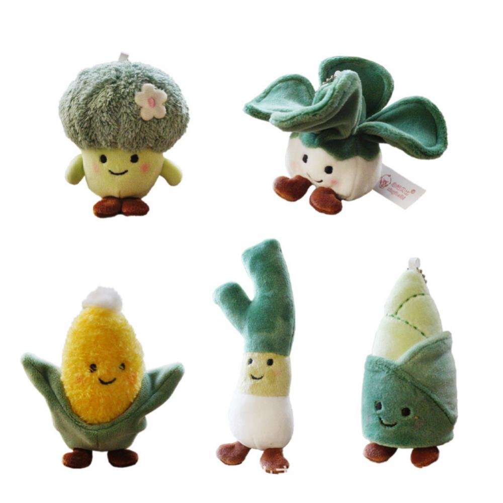 Farm Vegetable Soft Plush Toys Green Onion Cauliflower Corn Plush Pendant Cabbage Doll Kids