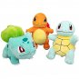 Pokémon Plush Starter 3 Pack - Charmander, Squirtle & Bulbasaur 8" Generation One Stuffed Animals