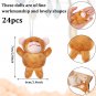 24pcs/set Mini Animal Plush Toy Set Cute Small Stuffed Animal Keychain Bear Rabbit Doll Toy