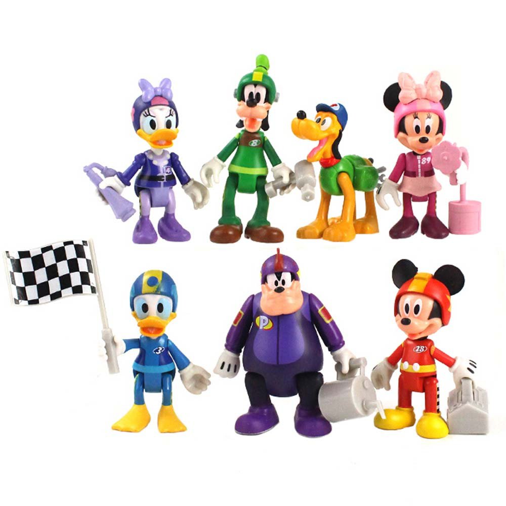 7Pcs/Set Disney Action Figures Toys Mickey Minnie Mouse Donald Daisy Duck Goofy Pluto