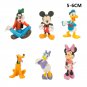 6Pcs/Set Disney Mickey Mouse Anime Figures PVC Minnie Donald Duck Goofy Dolls Figurines