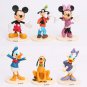 6Pcs/Set Disney Mickey Mouse Anime Figures PVC Minnie Donald Duck Goofy Dolls Figurines