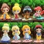 8cm Anime Disney Princess Q Version Snow White Bella Cinderella Ariel Jasmine Alice