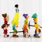 8Pcs/Set Princess Snow White and the Seven Dwarfs Figure Toy 5-10cm Mini Model Doll for Kids