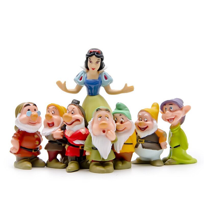 Snow White and the Seven Dwarfs Figurines Miniatures Home Desktop Decor Doll House