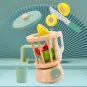 Wooden Smoothie Maker toy - Includes wood Blender, cup, Fruits and knife,Wooden Toy