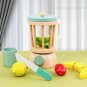 Wooden Smoothie Maker toy - Includes wood Blender, cup, Fruits and knife,Wooden Toy