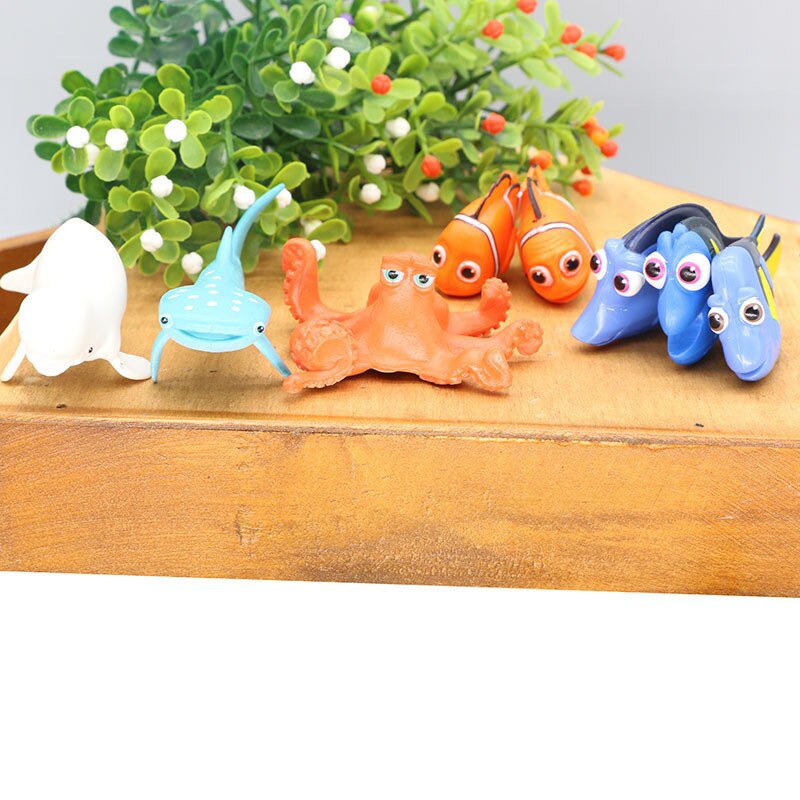 6Pcs/Set Anime Disney Cute Finding Nemo Dory Action Figure Toys Posture