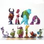 7-11cm 10pcs/Lot Disney Monsters University Mike Wazowski James P.Sullivan PVC Action Figure