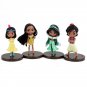 9pcs 7cm Q Posket Figure Toys Princess Snow White Mulan Cinderella Tangled Aladdin Moana