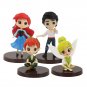 5-8cm 4pcs/Lot Q Posket Peter Pan Prince Eric Petit Fantastict Time Princess Figures