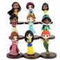 9pcs/Set Q Posket Princess Snow White Cinderella Mulan Tangled Aladdin Moana Peter Pan
