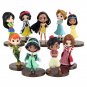 9pcs/Set Q Posket Princess Snow White Cinderella Mulan Tangled Aladdin Moana Peter Pan