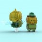 347PCS MOC Movie Characters Peter Pan and Tinkerbell Brickheadz Building Blocks