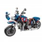 New Marvel Iron Man Captain America Anime Peripheral Motorcycle Building Blocks Assembling Toys