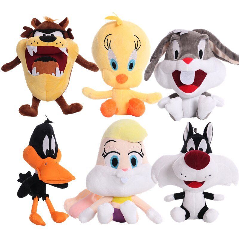 20-27cm Bugs Bunny Plush Stuffed Toys Daffy Duck TweetyBird Cartoon Anime Figure Cute