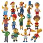 14pcs Simpsons Cartoon Action Figures Toys Funny Homer Marge Bart Mini Figurines Pvc Doll