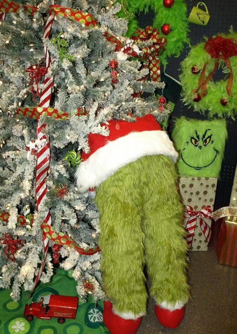 Grinch Christmas Green Grinch Legs Plush Toy Green Monster Green Legs Doll Doll Christmas Tree