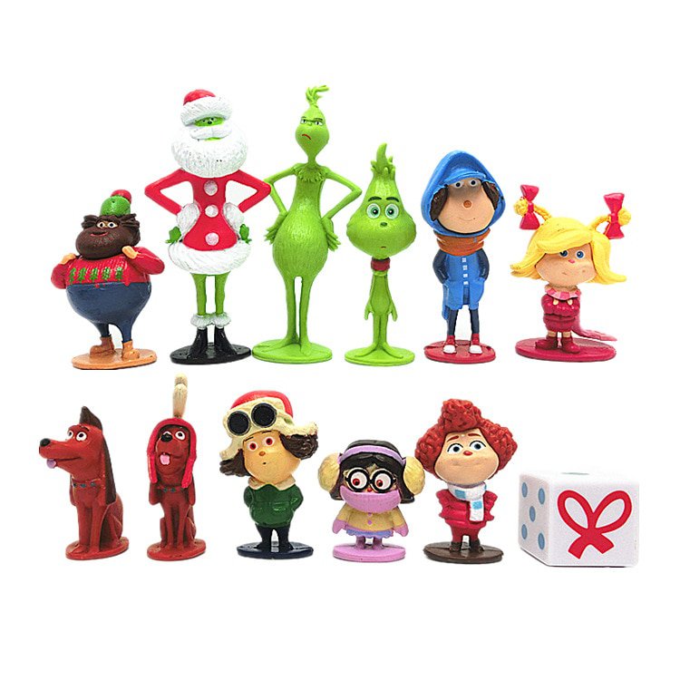 12pcs/set Grinch-ed Figure Collection Model Toys
