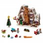 Santa Claus Christmas Gingerbread House Scenery With Light Building Blocks Bricks