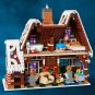 Santa Claus Christmas Gingerbread House Scenery With Light Building Blocks Bricks