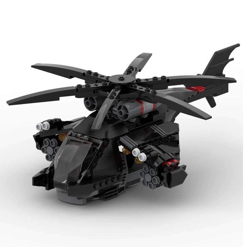 Bat Helicopter Mecha Fighting Warfare Soldier Robots Model Assembly Small Particle Building Blocks