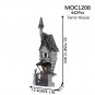 MOC Anime Horror Halloween House Pumpkin Skeleton Wreath Night Street View Action Figure