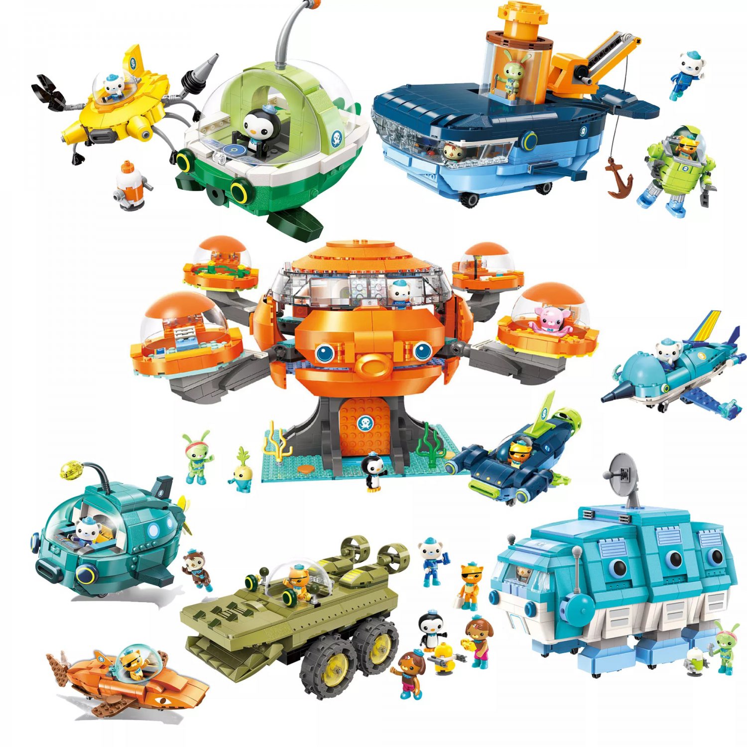 Octonauts Building Block Sound Light Octopod Castle Adventure Plsyset Barnacles Peso