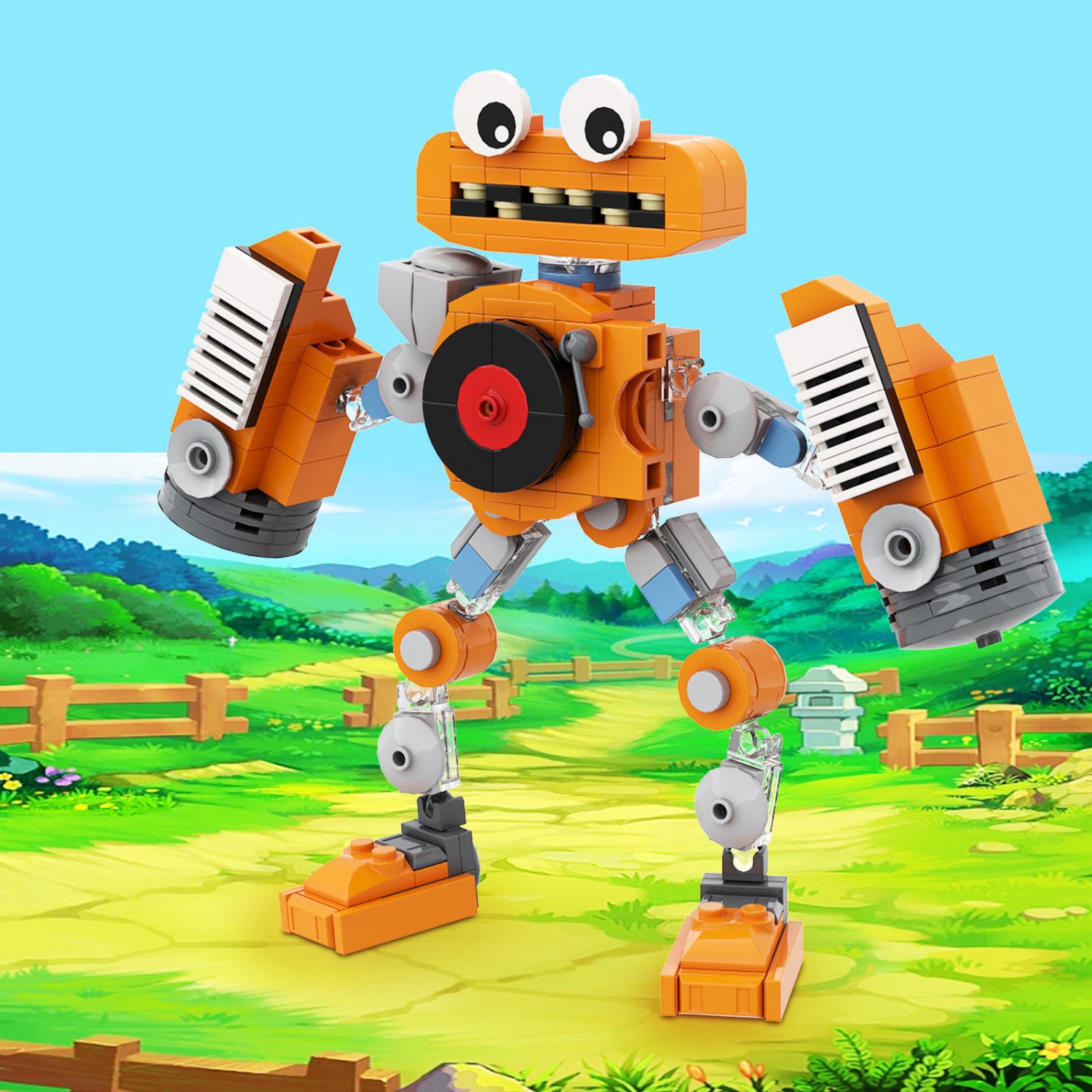 My Singing MOC Bricks Monsters 246Pcs Big Rare Wubboox Cartoon Piano Popular Game Toys
